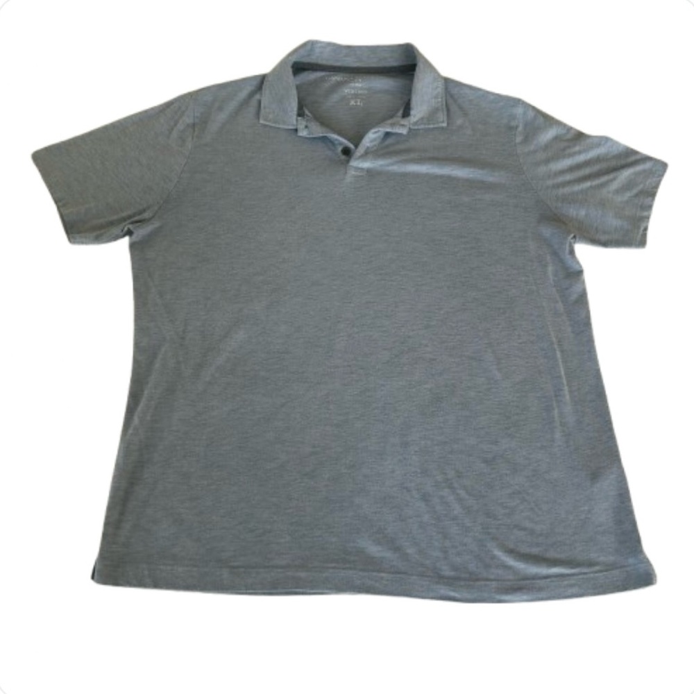 Banana Republic Vintage XL Polo Shirt Heather Blue Cotton Blend.